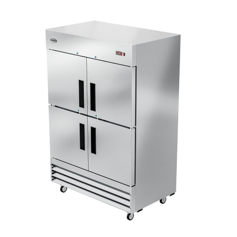 54 in. Commercial Stainless Steel Solid Half Door Reach-In Freezer, 47 cu. ft.