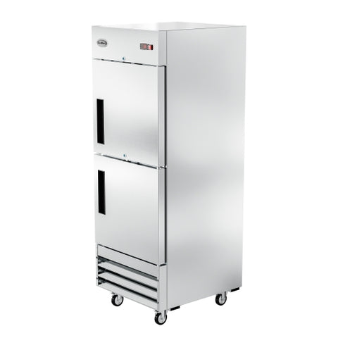 29 in. Commercial Stainless Steel Solid Half Door Reach-In Refrigerator, 23 cu. ft.