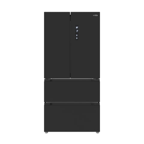 17.9 Cu. Ft. 33-Inch 4-Door French Door Refrigerator with Manual Twist Ice Maker, Black