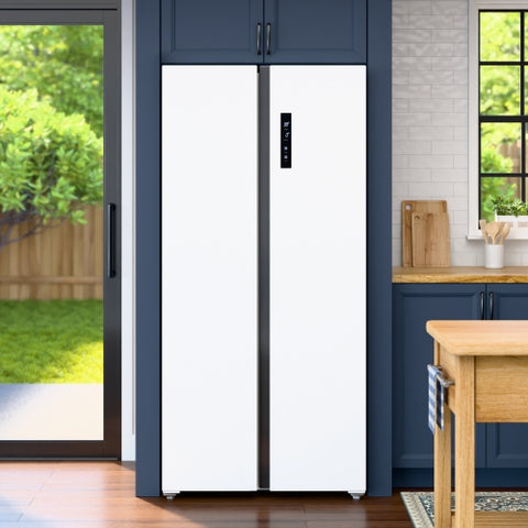 15.6 Cu. Ft. 33-Inch Side-by-Side Refrigerator with Manual Twist Ice Maker, White