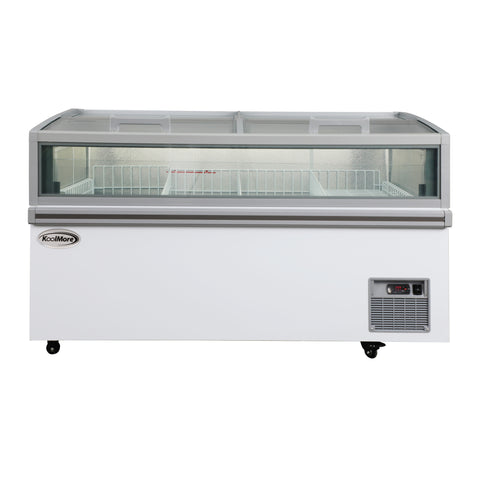 59 in. 20 cu. ft. Commercial Auto Defrost Convertible Island Freezer/Refrigerator in White