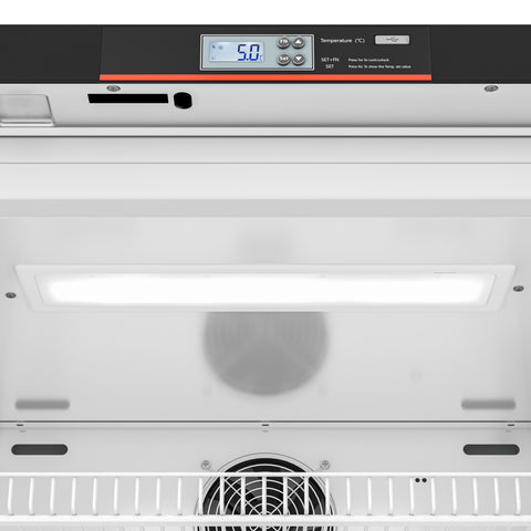24 in. 4.5 cu. ft. Countertop Solid Door Medical Pharmacy Refrigerator With Multi-Level Emergency Alarms in White, UL Listed