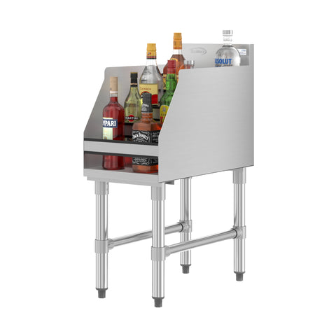 12 in. x 23 in. Liquor Display Rack in 304, 18 GA Stainless Steel