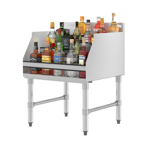 24 in. x 23 in. Liquor Display Rack in 304, 18 GA Stainless Steel