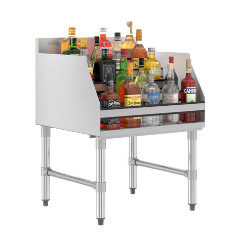 24 in. x 23 in. Liquor Display Rack in 304, 18 GA Stainless Steel