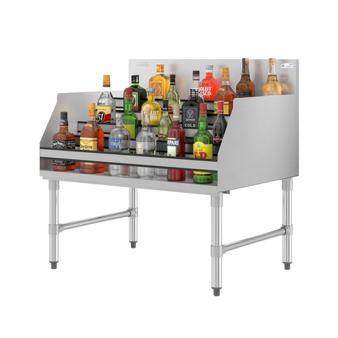 36 in. x 26 in. Liquor Display Rack in 304, 18 GA Stainless Steel