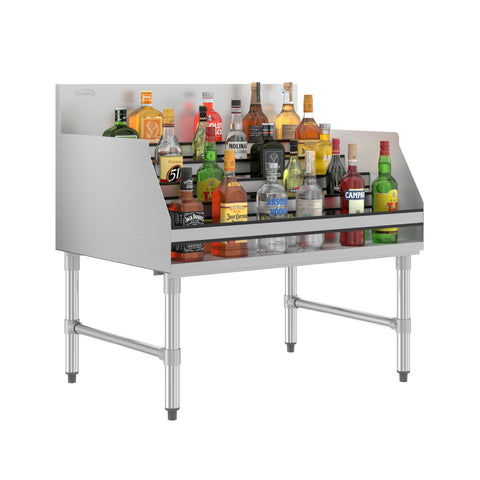 36 in. x 26 in. Liquor Display Rack in 304, 18 GA Stainless Steel