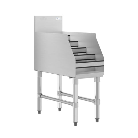 12 in. x 26 in. Liquor Display Rack in 304, 18 GA Stainless Steel