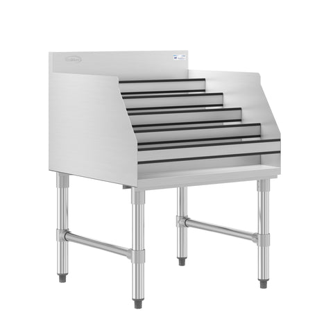 24 in. x 23 in. Liquor Display Rack in 304, 18 GA Stainless Steel
