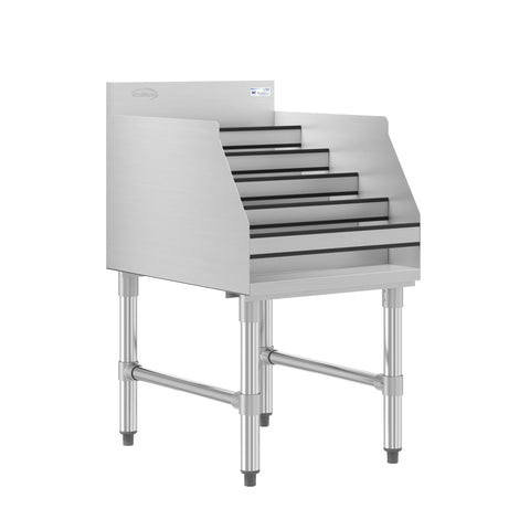 18 in. x 23 in. Liquor Display Rack in 304, 18 GA Stainless Steel