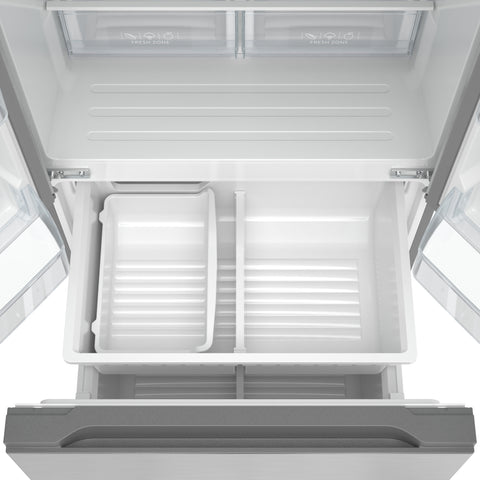 17.5 Cu. Ft. 30-Inch French Door Refrigerator with Automatic Ice Maker, Stainless Steel