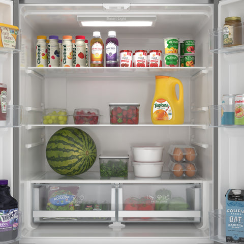 17.9 Cu. Ft. 33-Inch 4-Door French Door Refrigerator with Manual Twist Ice Maker, Stainless Steel