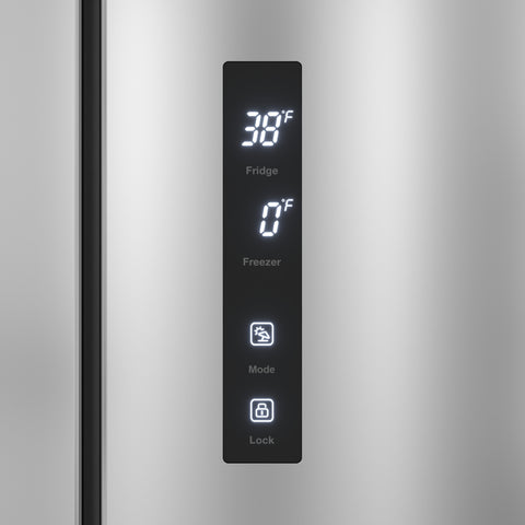 17.9 Cu. Ft. 33-Inch 4-Door French Door Refrigerator with Manual Twist Ice Maker, Stainless Steel