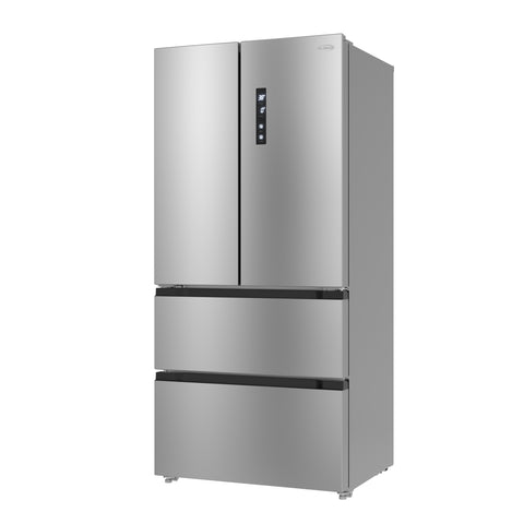 17.9 Cu. Ft. 33-Inch 4-Door French Door Refrigerator with Manual Twist Ice Maker, Stainless Steel