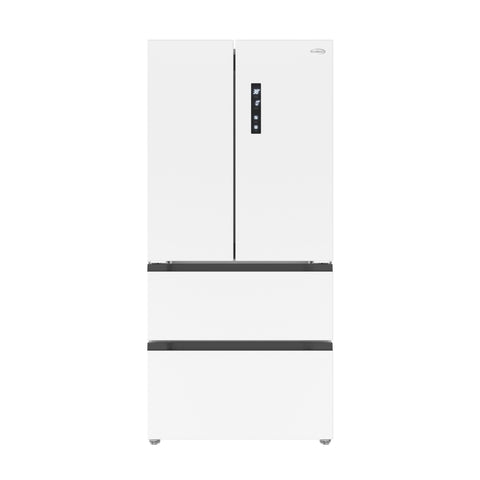 17.9 Cu. Ft. 33-Inch 4-Door French Door Refrigerator with Manual Twist Ice Maker, White