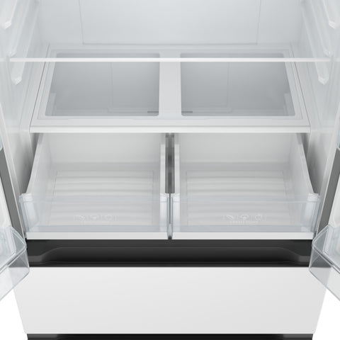 17.9 Cu. Ft. 33-Inch 4-Door French Door Refrigerator with Manual Twist Ice Maker, White