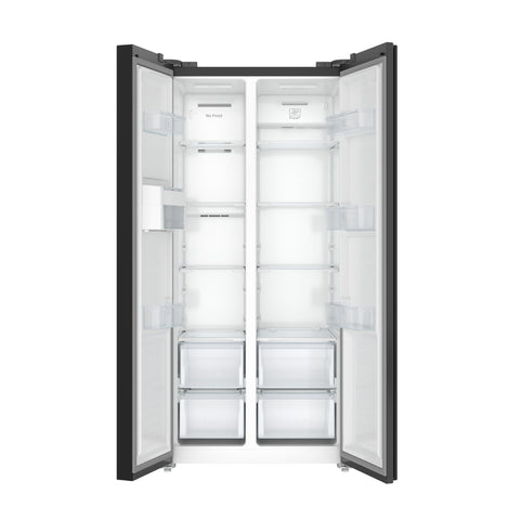 15.6 Cu. Ft. 33-Inch Side-by-Side Refrigerator with Manual Twist Ice Maker, Black