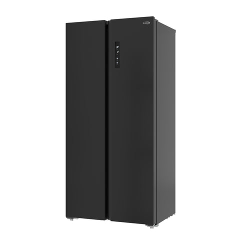 15.6 Cu. Ft. 33-Inch Side-by-Side Refrigerator with Manual Twist Ice Maker, Black