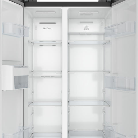 15.6 Cu. Ft. 33-Inch Side-by-Side Refrigerator with Manual Twist Ice Maker, Black