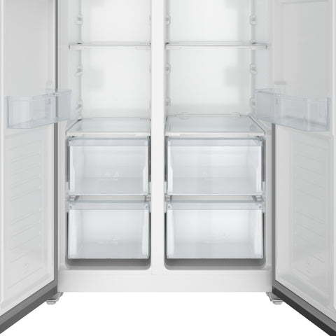 15.6 Cu. Ft. 33-Inch Side-by-Side Refrigerator with Manual Twist Ice Maker, Black