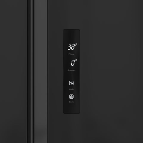 15.6 Cu. Ft. 33-Inch Side-by-Side Refrigerator with Manual Twist Ice Maker, Black