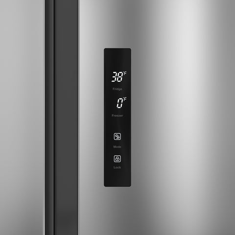 15.6 Cu. Ft. 33-Inch Side-by-Side Refrigerator with Manual Twist Ice Maker, Stainless Steel