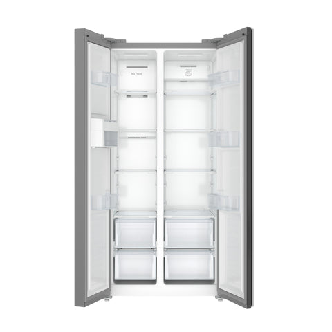 15.6 Cu. Ft. 33-Inch Side-by-Side Refrigerator with Manual Twist Ice Maker, Stainless Steel