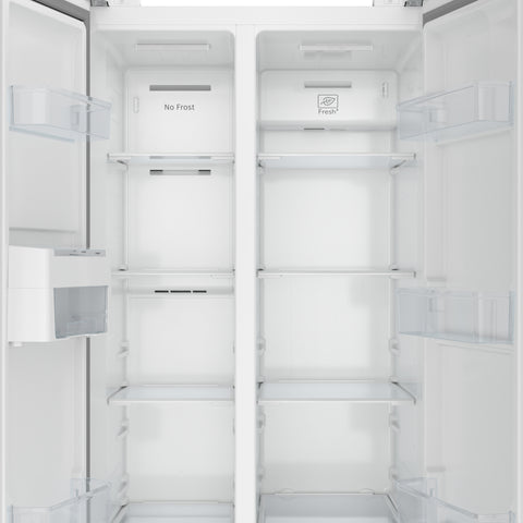 15.6 Cu. Ft. 33-Inch Side-by-Side Refrigerator with Manual Twist Ice Maker, White