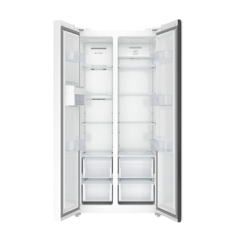 15.6 Cu. Ft. 33-Inch Side-by-Side Refrigerator with Manual Twist Ice Maker, White