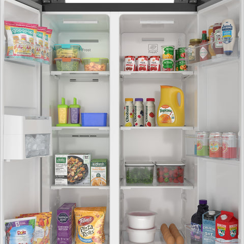 15.6 Cu. Ft. 33-Inch Side-by-Side Refrigerator with Manual Twist Ice Maker, Black