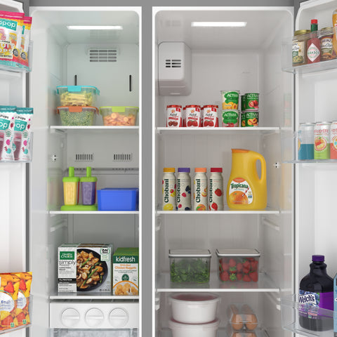20 Cu. Ft. 35.5-Inch Side-by-Side Refrigerator with Manual Twist Ice Maker, Stainless Steel