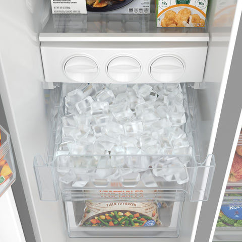 20 Cu. Ft. 35.5-Inch Side-by-Side Refrigerator with Manual Twist Ice Maker, Stainless Steel
