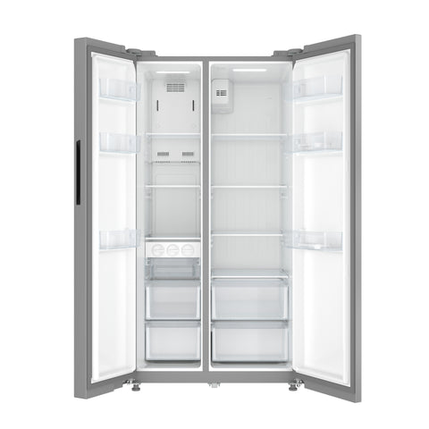 20 Cu. Ft. 35.5-Inch Side-by-Side Refrigerator with Manual Twist Ice Maker, Stainless Steel