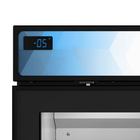17 in. Slim Commercial Merchandiser Freezer with Manual Defrost, 6.5 Cu. Ft. Capacity, ETL Listed in Black