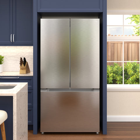 20.3 Cu. Ft. 36-Inch French Door Refrigerator with Automatic Ice Maker, Stainless Steel