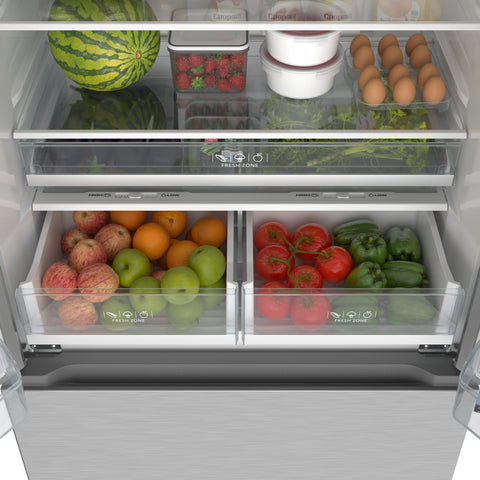 20.3 Cu. Ft. 36-Inch French Door Refrigerator with Automatic Ice Maker, Stainless Steel
