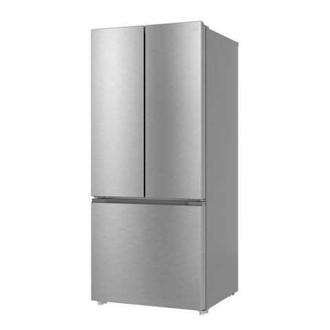 17.5 Cu. Ft. 30-Inch French Door Refrigerator with Automatic Ice Maker, Stainless Steel