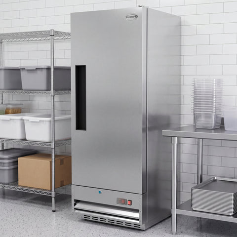 25 in. Commercial Stainless Steel 1-Door Reach-In Refrigerator, 12 cu. ft.