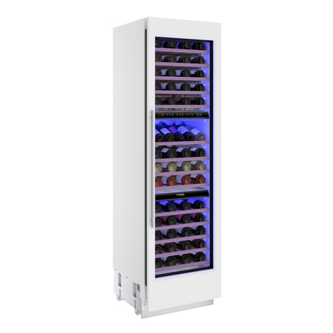 KoolMore Reserve 24 Inch. 100-Bottle Panel Ready Premium Column Wine Cooler Refrigerator with 14 Wooden Shelves, Carbon Filtration, Three Cooling Zones, ETL Listed