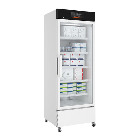 25 in. 15 cu. ft. Medical Pharmacy Refrigerator With Multi-Level Emergency Alarms in White, UL Listed