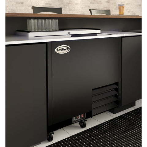 36 in. Commercial Glass Froster in Black Steel, ETL Listed, 9 cu. ft. (KM-GF36-BK)