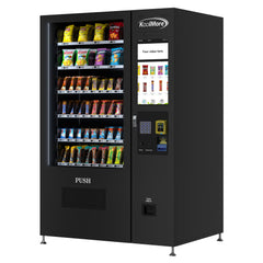 50 in. 60-Slot Snack Vending Machine with 22-inch Touch Screen, Credit Card Reader and Bill Acceptor in Black, Non-Refrigerated (KM-VMNT-50-BR)