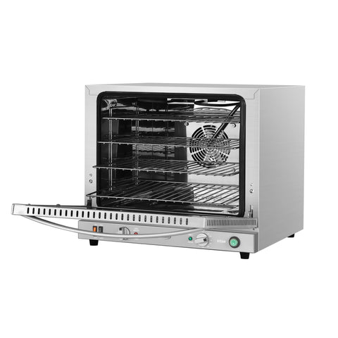 23 in. Countertop Convection Oven for Half-Size Pans with 4 Racks 2800W of Power and Steam Injection, 240V in Stainless-Steel (KM-CTCO-23STI)