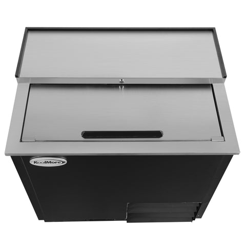 36 in. Commercial Glass Froster in Black Steel, ETL Listed, 9 cu. ft. (KM-GF36-BK)