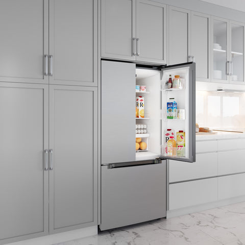 18.5 cu. ft. Stainless-Steel French Door Refrigerator in Silver (KM-RERFDSS-18C)