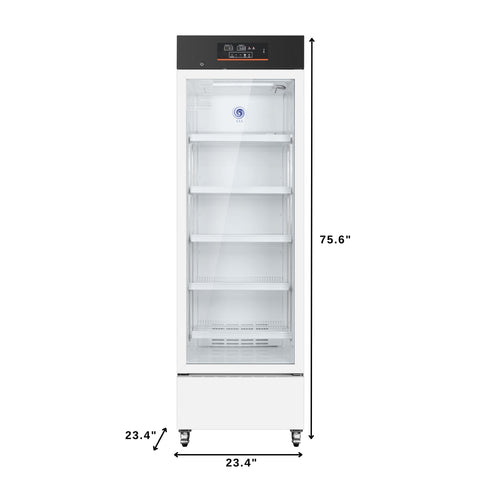 Commercial 11 cu. ft. Medical Pharmacy Refrigerator with Emergency Backup Battery and Alarm in White, UL Listed (KM-PHR-11C)