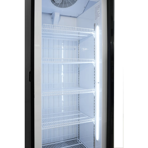 24 in. Commercial One Glass Door Merchandiser Freezer, 12 Cu. Ft. in Black (KM-MDF-1GD-12C)