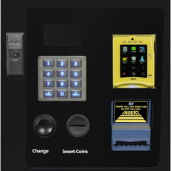 50 in. 60-Slot Snack Vending Machine with 22-inch Touch Screen, Credit Card Reader, Bill and Coin Acceptor in Black, Non-Refrigerated (KM-VMNT-50-BCR)