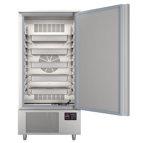 31 in. 10-Pan Commercial Reach-In Blast Chiller 88 lbs Rapid Chill / 77 lbs. Rapid Freeze with ETL for Safety and Sanitation in Stainless-Steel (KM-CBLC-10)