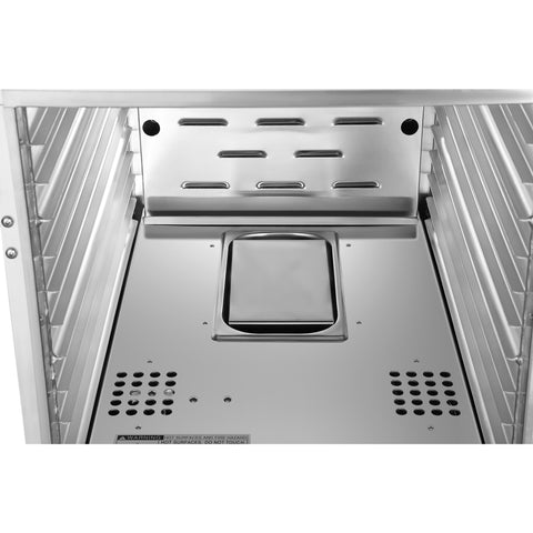 33 in. Commercial Non-Insulated Half Size Heated Holding/Proofing Cabinet with Glass Door and 12-Pan Capacity in Silver (KM-CHP12-SNGL)